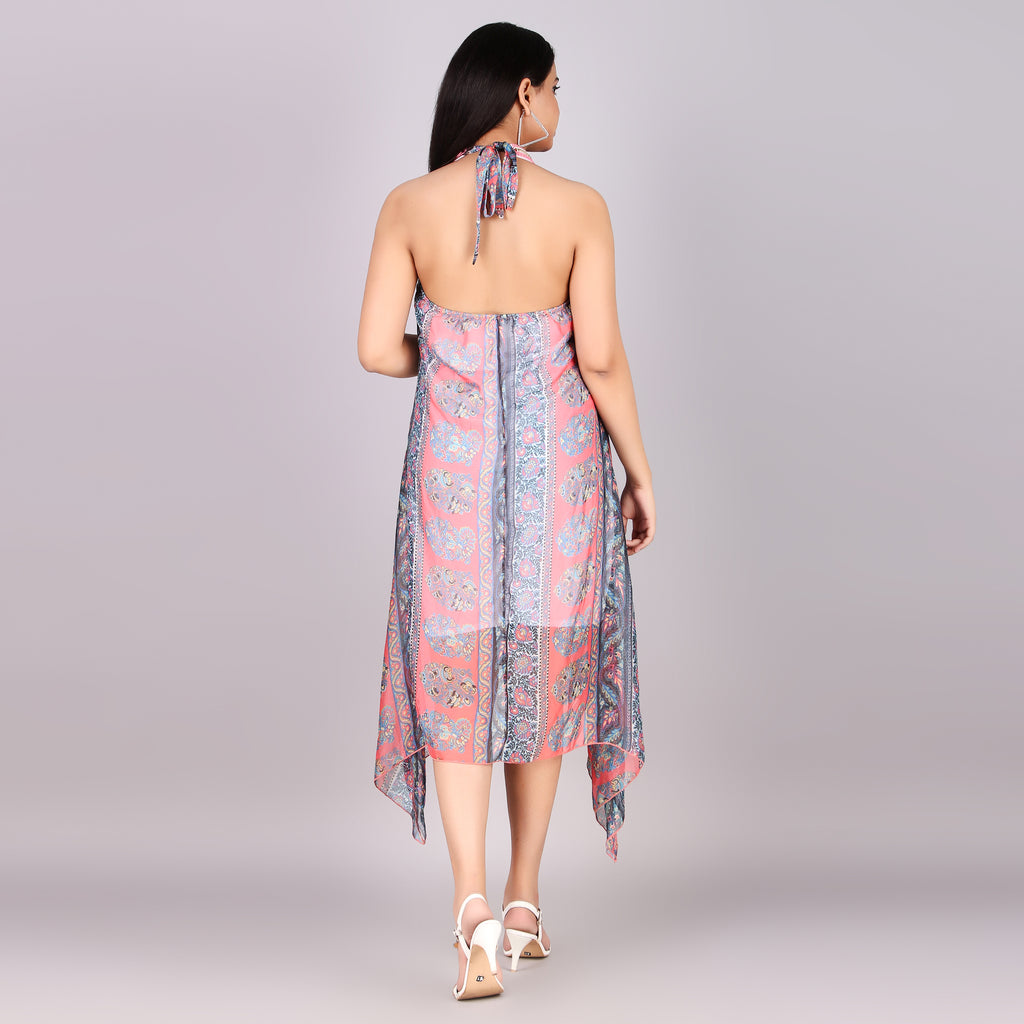 Paisley Halter Handkerchief Dress
