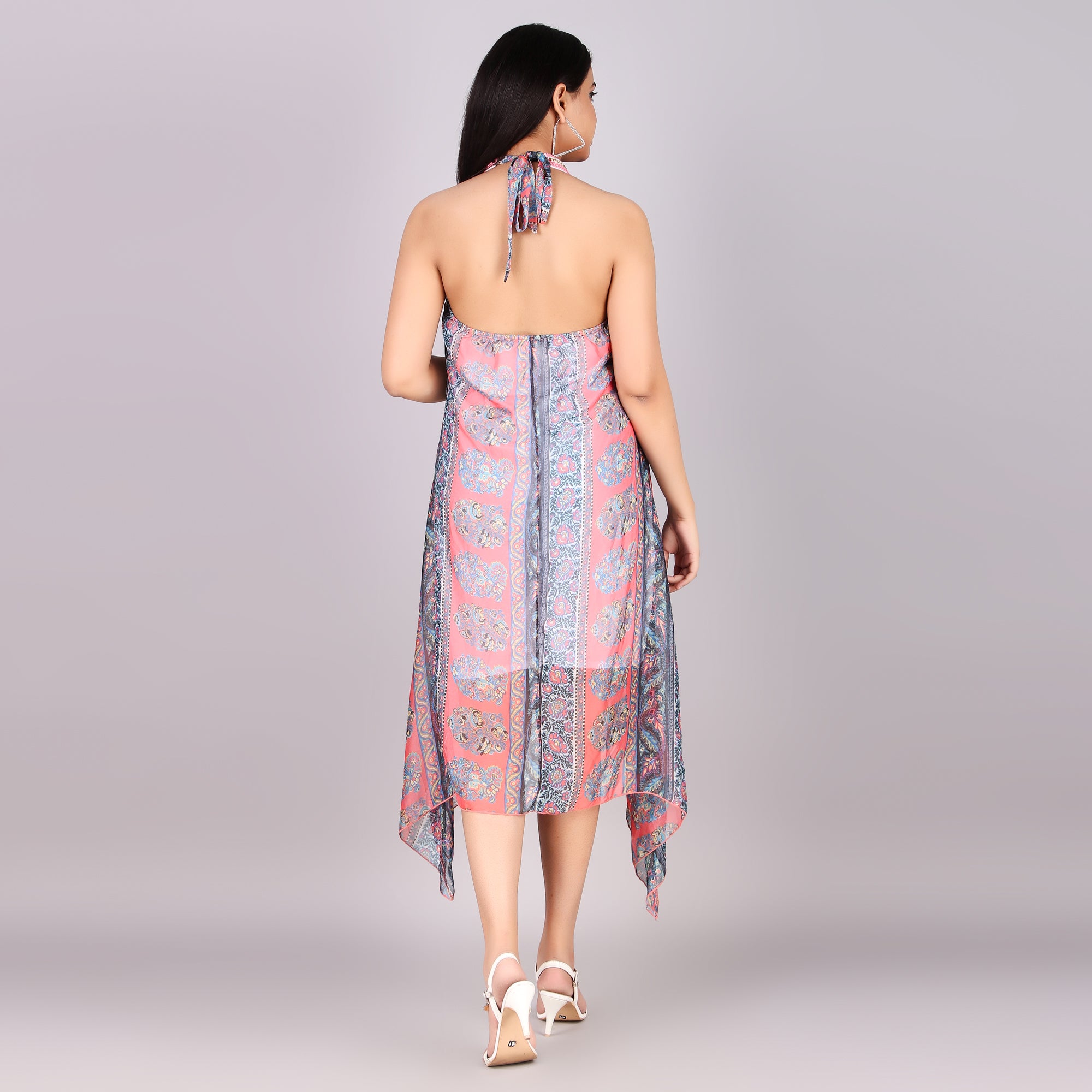 Paisley Halter Handkerchief Dress