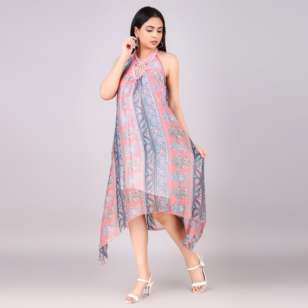 Paisley Halter Handkerchief Dress