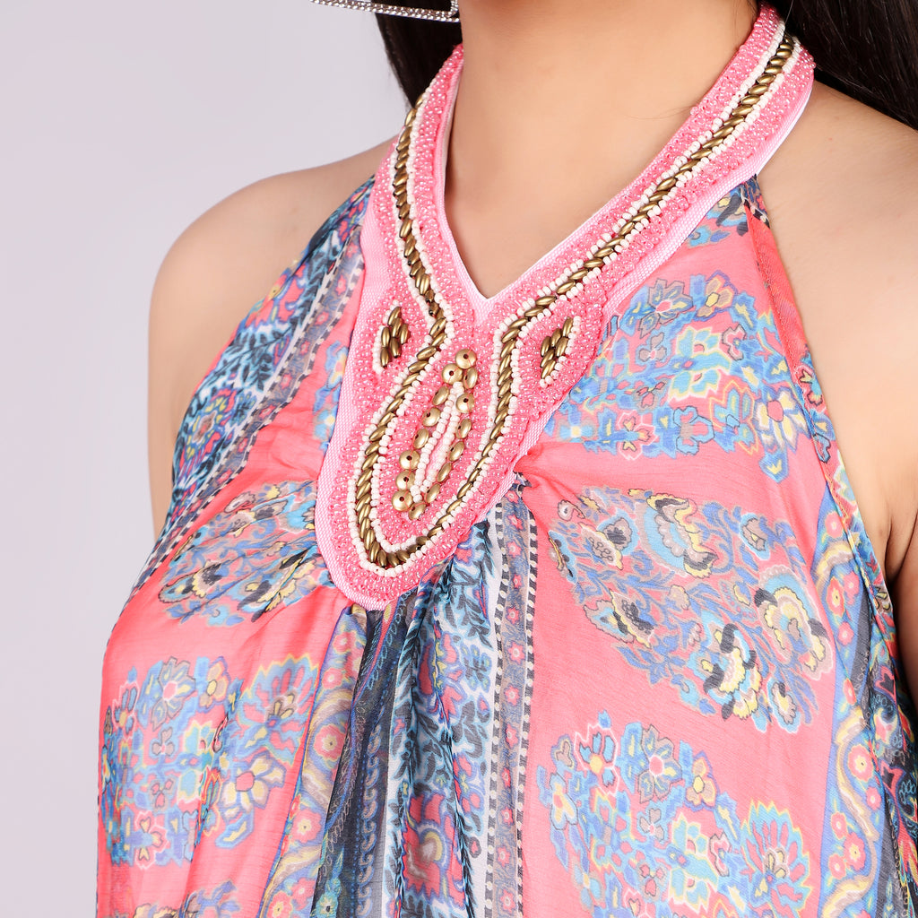 Paisley Halter Handkerchief Dress